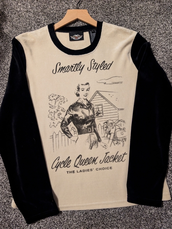 Harley-Davidson Sweaters - Vintage Harley Davidson Smartly Styled Cycle Queen Jacket Long-Sleeve Sweater